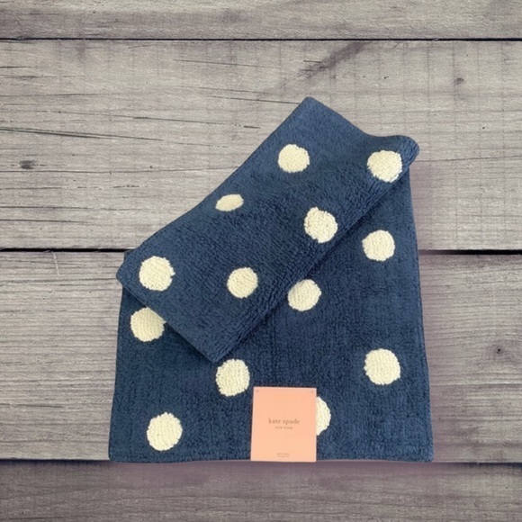 NWT Kate Spade Torrington Dot Bath Rug - Picture 1 of 6